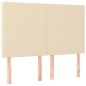 vidaXL Boxspringbett mit Matratze Creme 160x200 cm Stoff vidaXL Boxspringbett mit Matratze Creme 160x200 cm Stoff