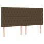 vidaXL Boxspringbett mit Matratze Dunkelbraun 200x200 cm Stoff vidaXL Boxspringbett mit Matratze Dunkelbraun 200x200 cm Stoff