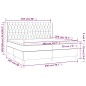 vidaXL Boxspringbett mit Matratze Dunkelbraun 200x200 cm Stoff vidaXL Boxspringbett mit Matratze Dunkelbraun 200x200 cm Stoff