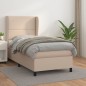 vidaXL Boxspringbett mit Matratze Cappuccino-Braun 90x190cm Kunstleder vidaXL Boxspringbett mit Matratze Cappuccino-Braun 90x190cm Kunstleder