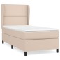 vidaXL Boxspringbett mit Matratze Cappuccino-Braun 90x190cm Kunstleder vidaXL Boxspringbett mit Matratze Cappuccino-Braun 90x190cm Kunstleder