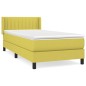 vidaXL Boxspringbett mit Matratze Grün 100x200 cm Stoff vidaXL Boxspringbett mit Matratze Grün 100x200 cm Stoff
