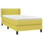 vidaXL Boxspringbett mit Matratze Grün 100x200 cm Stoff vidaXL Boxspringbett mit Matratze Grün 100x200 cm Stoff