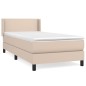 vidaXL Boxspringbett mit Matratze Cappuccino-Braun 90x190cm Kunstleder vidaXL Boxspringbett mit Matratze Cappuccino-Braun 90x190cm Kunstleder