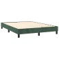vidaXL Boxspringbett mit Matratze Dunkelgrün 140x200 cm Samt vidaXL Boxspringbett mit Matratze Dunkelgrün 140x200 cm Samt