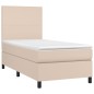 vidaXL Boxspringbett mit Matratze & LED Cappuccino-Braun 90x190cm vidaXL Boxspringbett mit Matratze & LED Cappuccino-Braun 90x190cm