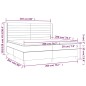 vidaXL Boxspringbett mit Matratze Dunkelbraun 200x200 cm Stoff vidaXL Boxspringbett mit Matratze Dunkelbraun 200x200 cm Stoff