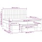 vidaXL Boxspringbett mit Matratze Blau 200x200 cm Stoff vidaXL Boxspringbett mit Matratze Blau 200x200 cm Stoff