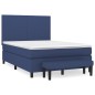 vidaXL Boxspringbett mit Matratze Blau 140x200 cm Stoff vidaXL Boxspringbett mit Matratze Blau 140x200 cm Stoff