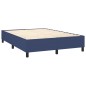 vidaXL Boxspringbett mit Matratze Blau 140x200 cm Stoff vidaXL Boxspringbett mit Matratze Blau 140x200 cm Stoff