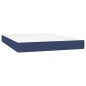 vidaXL Boxspringbett mit Matratze Blau 140x200 cm Stoff vidaXL Boxspringbett mit Matratze Blau 140x200 cm Stoff