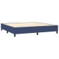 vidaXL Boxspringbett mit Matratze Blau 200x200 cm Stoff vidaXL Boxspringbett mit Matratze Blau 200x200 cm Stoff