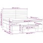 vidaXL Boxspringbett mit Matratze Blau 200x200 cm Stoff vidaXL Boxspringbett mit Matratze Blau 200x200 cm Stoff