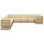 vidaXL 10-tlg. Garten-Lounge-Set mit Kissen Honigbraun Massivholz vidaXL 10-tlg. Garten-Lounge-Set mit Kissen Honigbraun Massivholz