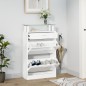 vidaXL Schuhschrank Hochglanz-Weiß 63x24x104 cm Holzwerkstoff vidaXL Schuhschrank Hochglanz-Weiß 63x24x104 cm Holzwerkstoff