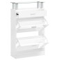 vidaXL Schuhschrank Hochglanz-Weiß 63x24x104 cm Holzwerkstoff vidaXL Schuhschrank Hochglanz-Weiß 63x24x104 cm Holzwerkstoff