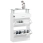 vidaXL Schuhschrank Hochglanz-Weiß 63x24x104 cm Holzwerkstoff vidaXL Schuhschrank Hochglanz-Weiß 63x24x104 cm Holzwerkstoff