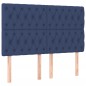vidaXL Boxspringbett mit Matratze Blau 140x200 cm Stoff vidaXL Boxspringbett mit Matratze Blau 140x200 cm Stoff