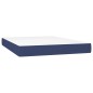 vidaXL Boxspringbett mit Matratze Blau 140x200 cm Stoff vidaXL Boxspringbett mit Matratze Blau 140x200 cm Stoff