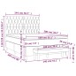 vidaXL Boxspringbett mit Matratze Blau 140x200 cm Stoff vidaXL Boxspringbett mit Matratze Blau 140x200 cm Stoff