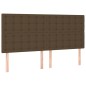 vidaXL Boxspringbett mit Matratze Dunkelbraun 200x200 cm Stoff vidaXL Boxspringbett mit Matratze Dunkelbraun 200x200 cm Stoff