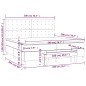 vidaXL Boxspringbett mit Matratze Dunkelbraun 200x200 cm Stoff vidaXL Boxspringbett mit Matratze Dunkelbraun 200x200 cm Stoff