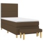 vidaXL Boxspringbett mit Matratze Dunkelbraun 80x200 cm Stoff vidaXL Boxspringbett mit Matratze Dunkelbraun 80x200 cm Stoff