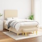 vidaXL Boxspringbett mit Matratze Creme 120x200 cm Stoff vidaXL Boxspringbett mit Matratze Creme 120x200 cm Stoff