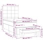 vidaXL Boxspringbett mit Matratze Taupe 90x190 cm Stoff vidaXL Boxspringbett mit Matratze Taupe 90x190 cm Stoff