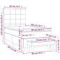 vidaXL Boxspringbett mit Matratze Dunkelbraun 90x200 cm Stoff vidaXL Boxspringbett mit Matratze Dunkelbraun 90x200 cm Stoff