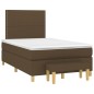 vidaXL Boxspringbett mit Matratze Dunkelbraun 120x200 cm Stoff vidaXL Boxspringbett mit Matratze Dunkelbraun 120x200 cm Stoff