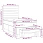 vidaXL Boxspringbett mit Matratze Creme 90x200 cm Stoff vidaXL Boxspringbett mit Matratze Creme 90x200 cm Stoff