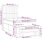 vidaXL Boxspringbett mit Matratze Creme 90x200 cm Stoff vidaXL Boxspringbett mit Matratze Creme 90x200 cm Stoff