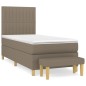 vidaXL Boxspringbett mit Matratze Taupe 80x200 cm Stoff vidaXL Boxspringbett mit Matratze Taupe 80x200 cm Stoff