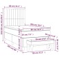 vidaXL Boxspringbett mit Matratze Taupe 80x200 cm Stoff vidaXL Boxspringbett mit Matratze Taupe 80x200 cm Stoff