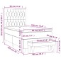 vidaXL Boxspringbett mit Matratze Creme 90x190 cm Stoff vidaXL Boxspringbett mit Matratze Creme 90x190 cm Stoff