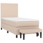 vidaXL Boxspringbett mit Matratze Cappuccino-Braun 80x200cm Kunstleder vidaXL Boxspringbett mit Matratze Cappuccino-Braun 80x200cm Kunstleder