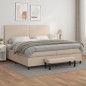 vidaXL Boxspringbett Matratze Cappuccino-Braun 200x200cm Kunstleder vidaXL Boxspringbett Matratze Cappuccino-Braun 200x200cm Kunstleder