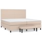 vidaXL Boxspringbett Matratze Cappuccino-Braun 200x200cm Kunstleder vidaXL Boxspringbett Matratze Cappuccino-Braun 200x200cm Kunstleder