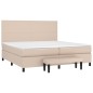 vidaXL Boxspringbett Matratze Cappuccino-Braun 200x200cm Kunstleder vidaXL Boxspringbett Matratze Cappuccino-Braun 200x200cm Kunstleder