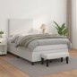 vidaXL Boxspringbett mit Matratze Weiß 120x200 cm Kunstleder vidaXL Boxspringbett mit Matratze Weiß 120x200 cm Kunstleder