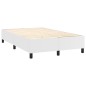 vidaXL Boxspringbett mit Matratze Weiß 120x200 cm Kunstleder vidaXL Boxspringbett mit Matratze Weiß 120x200 cm Kunstleder