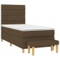 vidaXL Boxspringbett mit Matratze Dunkelbraun 100x200 cm Stoff vidaXL Boxspringbett mit Matratze Dunkelbraun 100x200 cm Stoff