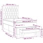 vidaXL Boxspringbett mit Matratze Dunkelbraun 100x200 cm Stoff vidaXL Boxspringbett mit Matratze Dunkelbraun 100x200 cm Stoff