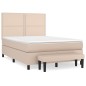 vidaXL Boxspringbett Matratze Cappuccino-Braun 140x200cm Kunstleder vidaXL Boxspringbett Matratze Cappuccino-Braun 140x200cm Kunstleder