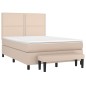 vidaXL Boxspringbett Matratze Cappuccino-Braun 140x200cm Kunstleder vidaXL Boxspringbett Matratze Cappuccino-Braun 140x200cm Kunstleder