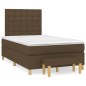 vidaXL Boxspringbett mit Matratze Dunkelbraun 120x200 cm Stoff vidaXL Boxspringbett mit Matratze Dunkelbraun 120x200 cm Stoff