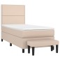 vidaXL Boxspringbett mit Matratze Cappuccino-Braun 90x190cm Kunstleder vidaXL Boxspringbett mit Matratze Cappuccino-Braun 90x190cm Kunstleder