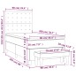 vidaXL Boxspringbett mit Matratze Dunkelblau 90x200 cm Samt vidaXL Boxspringbett mit Matratze Dunkelblau 90x200 cm Samt