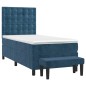 vidaXL Boxspringbett mit Matratze Dunkelblau 90x190 cm Samt vidaXL Boxspringbett mit Matratze Dunkelblau 90x190 cm Samt